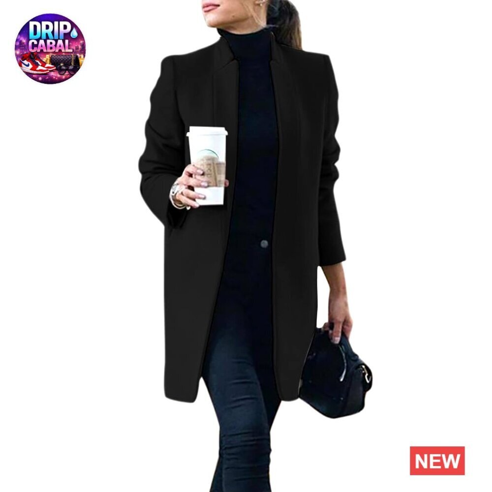 Wool Peacoat Blazer Jacket Long Sleeve Casual Chic Fall Winter Outerwear